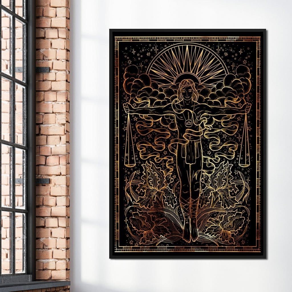 Zodiac sign Libra Canvas Wall Art