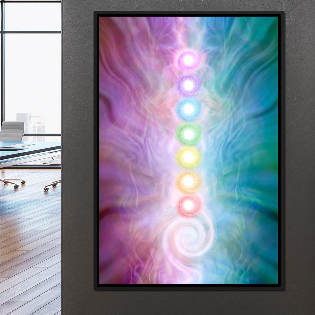 Kundalini Energy Chakra Canvas Wall Art