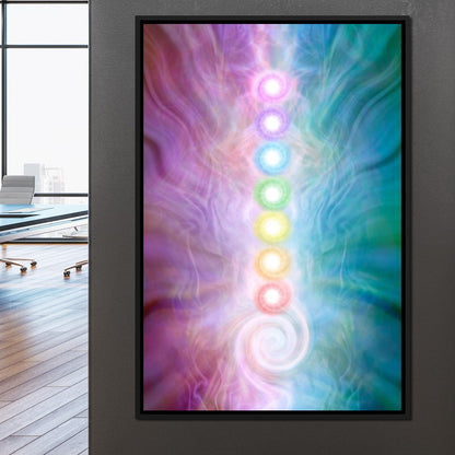 Kundalini Energy Chakra Canvas Wall Art