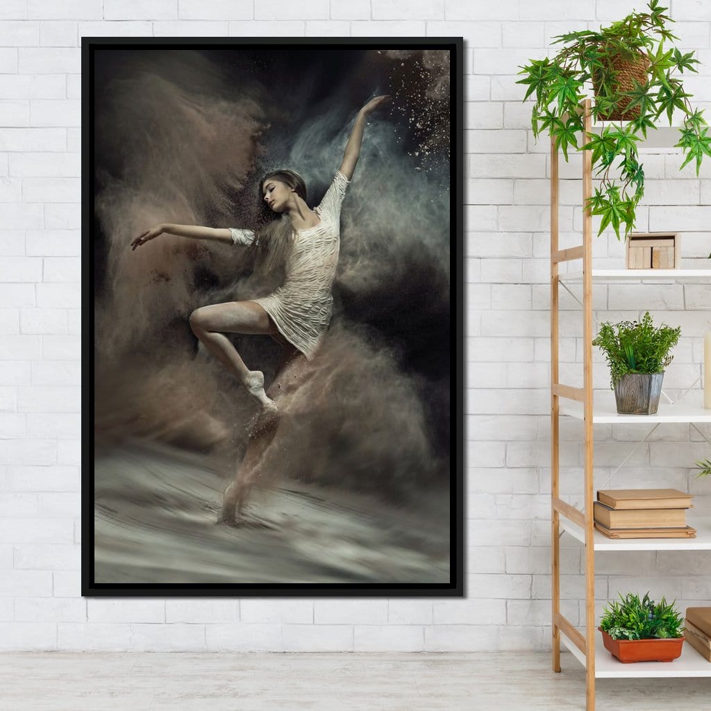 Ballet Dancer in the Desert Canvas Wall Art