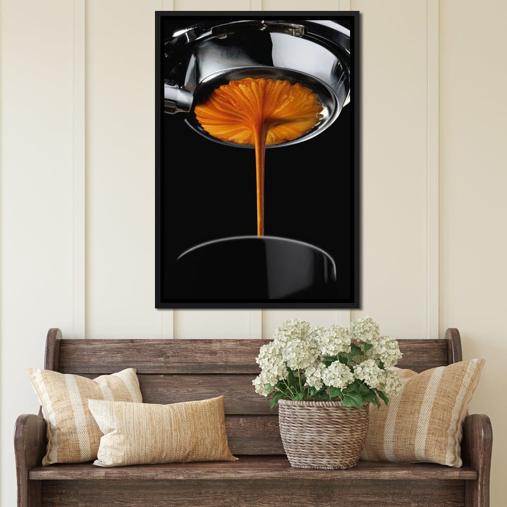 Espresso Stream Canvas Wall Art