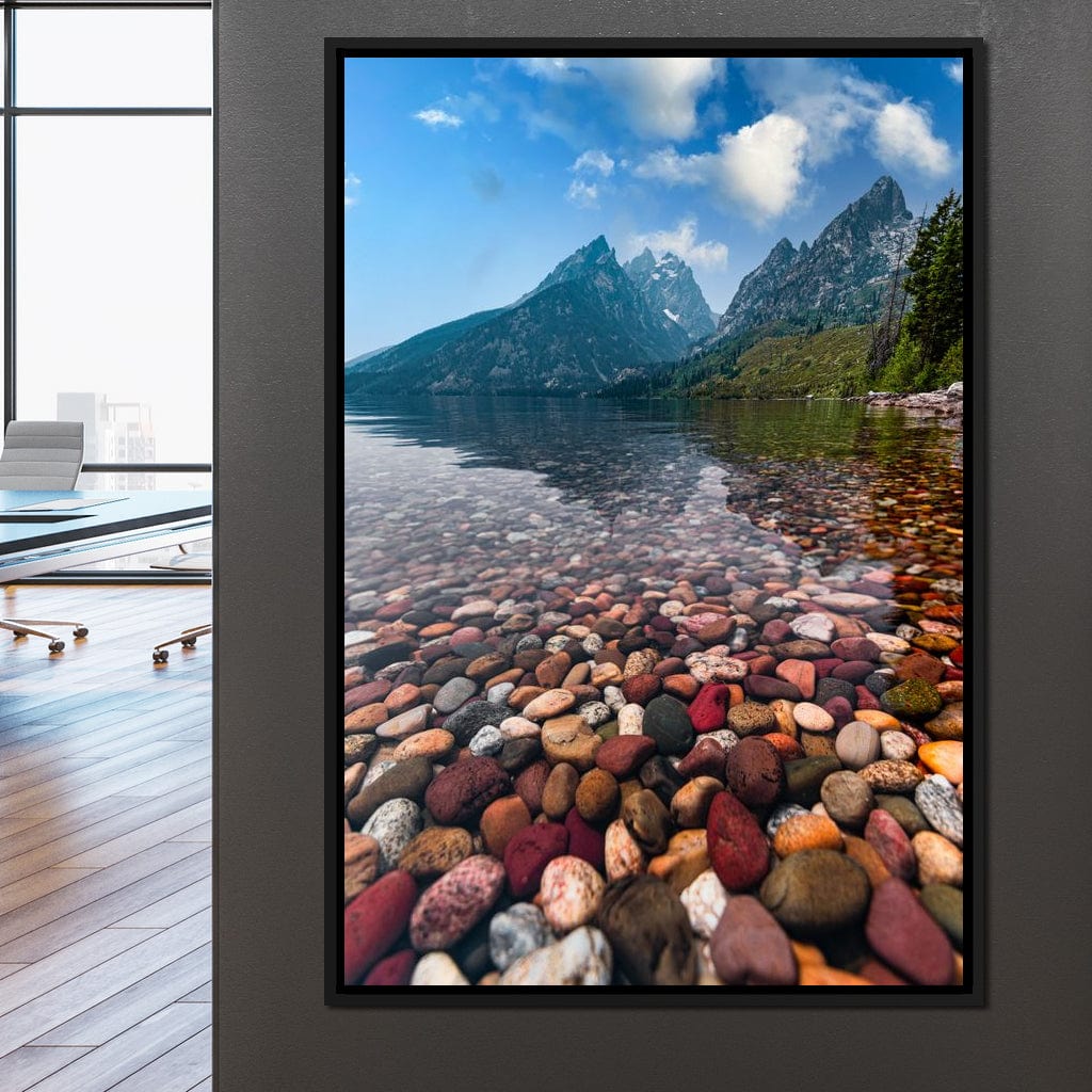Colored Pebbles Canvas Wall Art