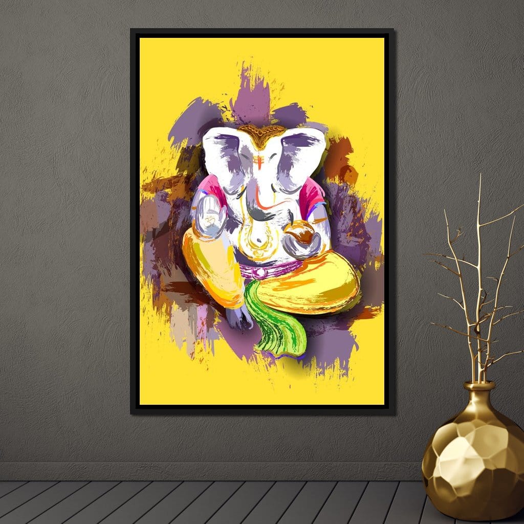 Jai Shree Ganesh Canvas Wall Art
