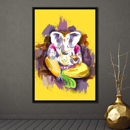 Jai Shree Ganesh Canvas Wall Art