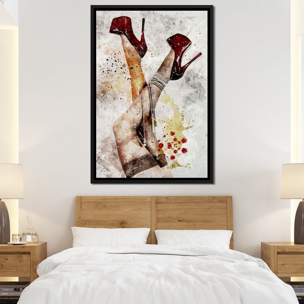 Heels and Pearls Canvas Wall Art