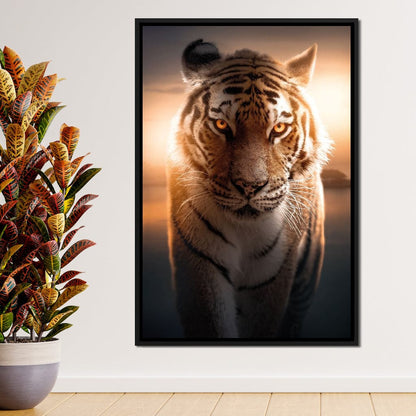 Tiger Orange Eyes Canvas Wall Art