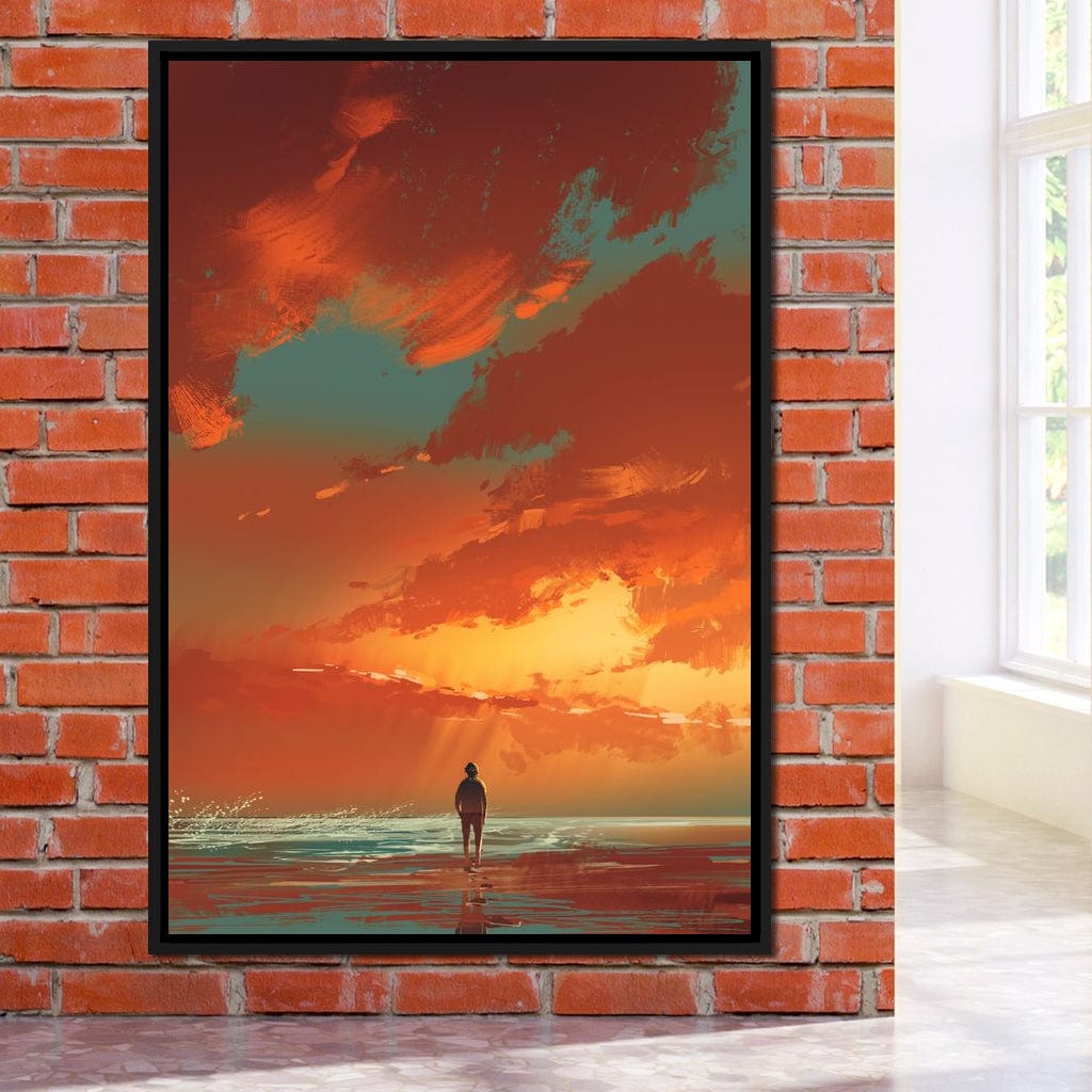 Admiring The Sunset Canvas Wall Art