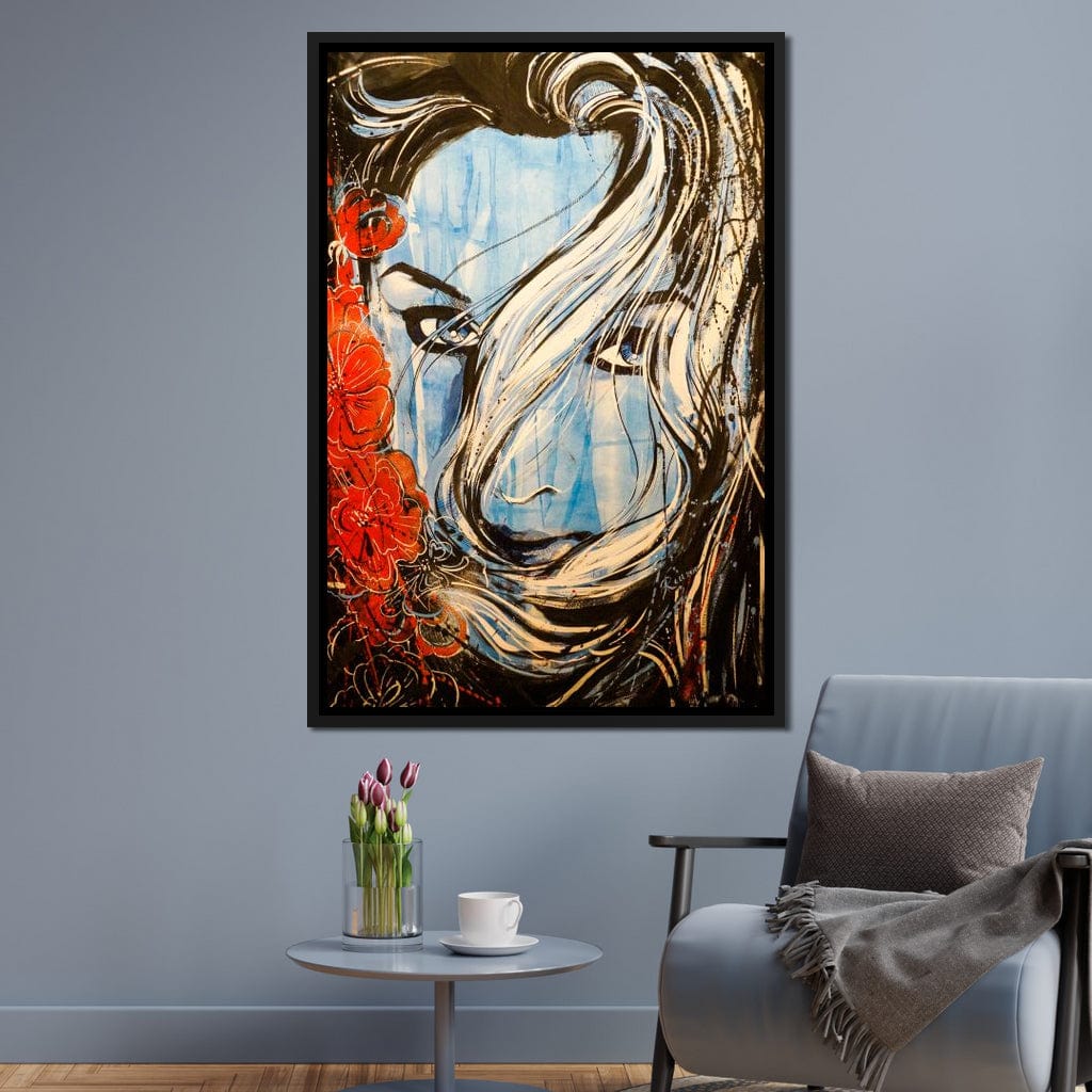 Blue Girl Canvas Wall Art