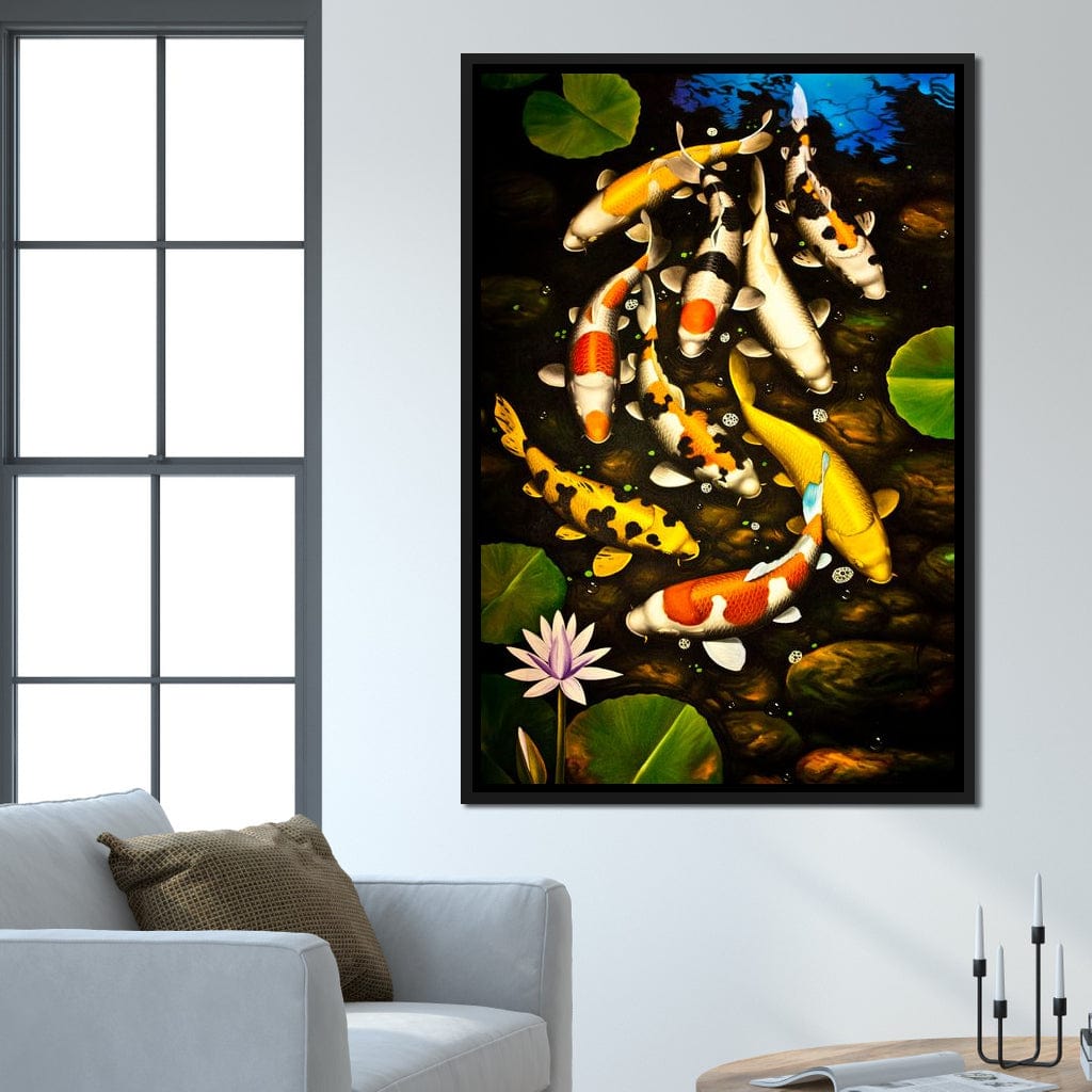 Koi Fishes Canvas Wall Art