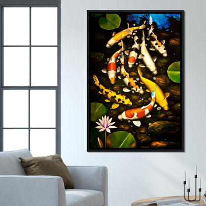 Koi Fishes Canvas Wall Art