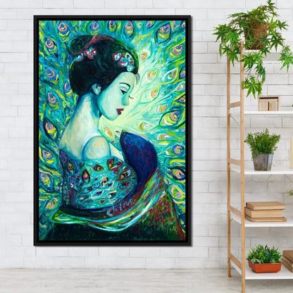 Silk Peafowl Canvas Wall Art