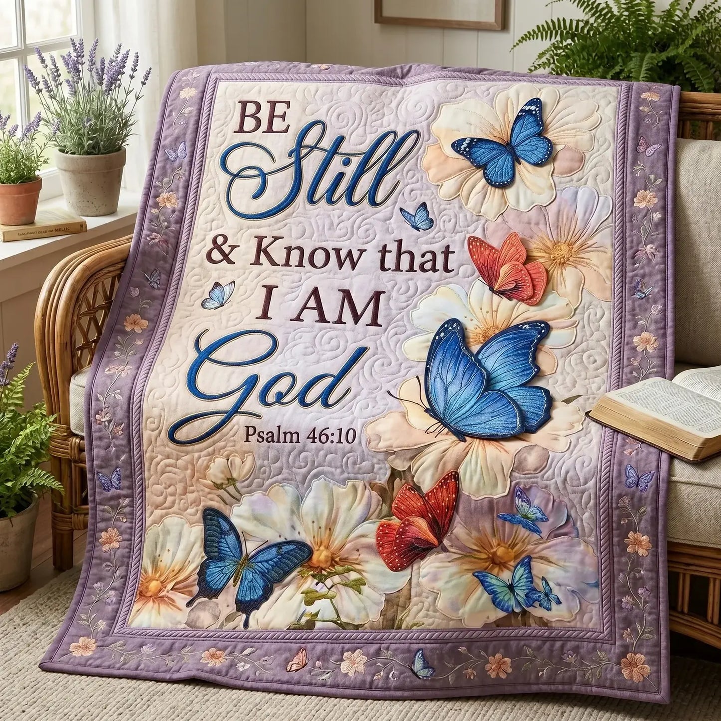 Be Still Butterfly Quilt Blanket