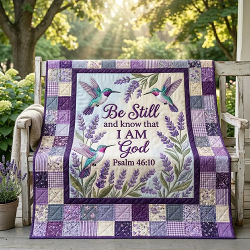 Be Still Lavender Quilt Blanket