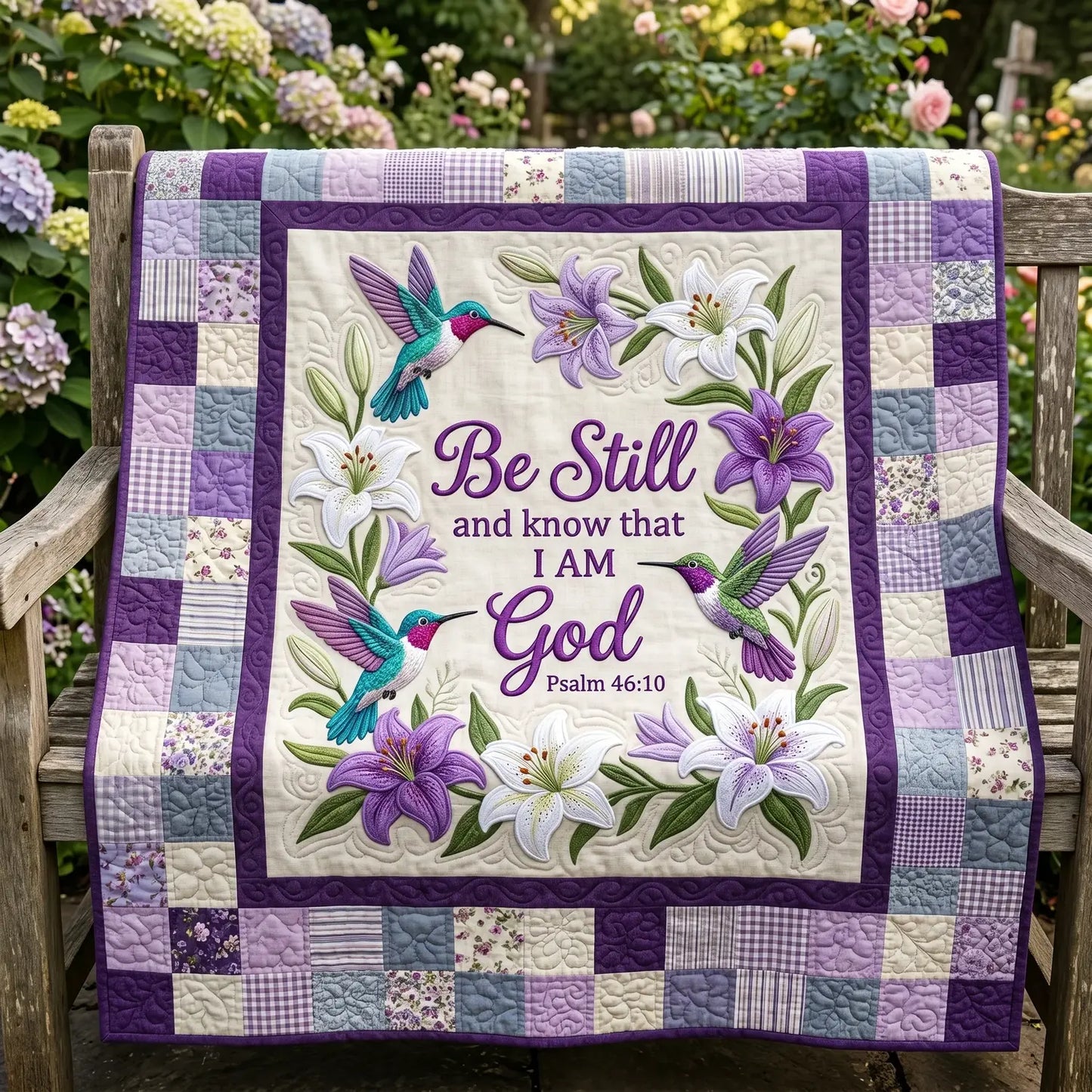 Be Still Lily Quilt Blanket