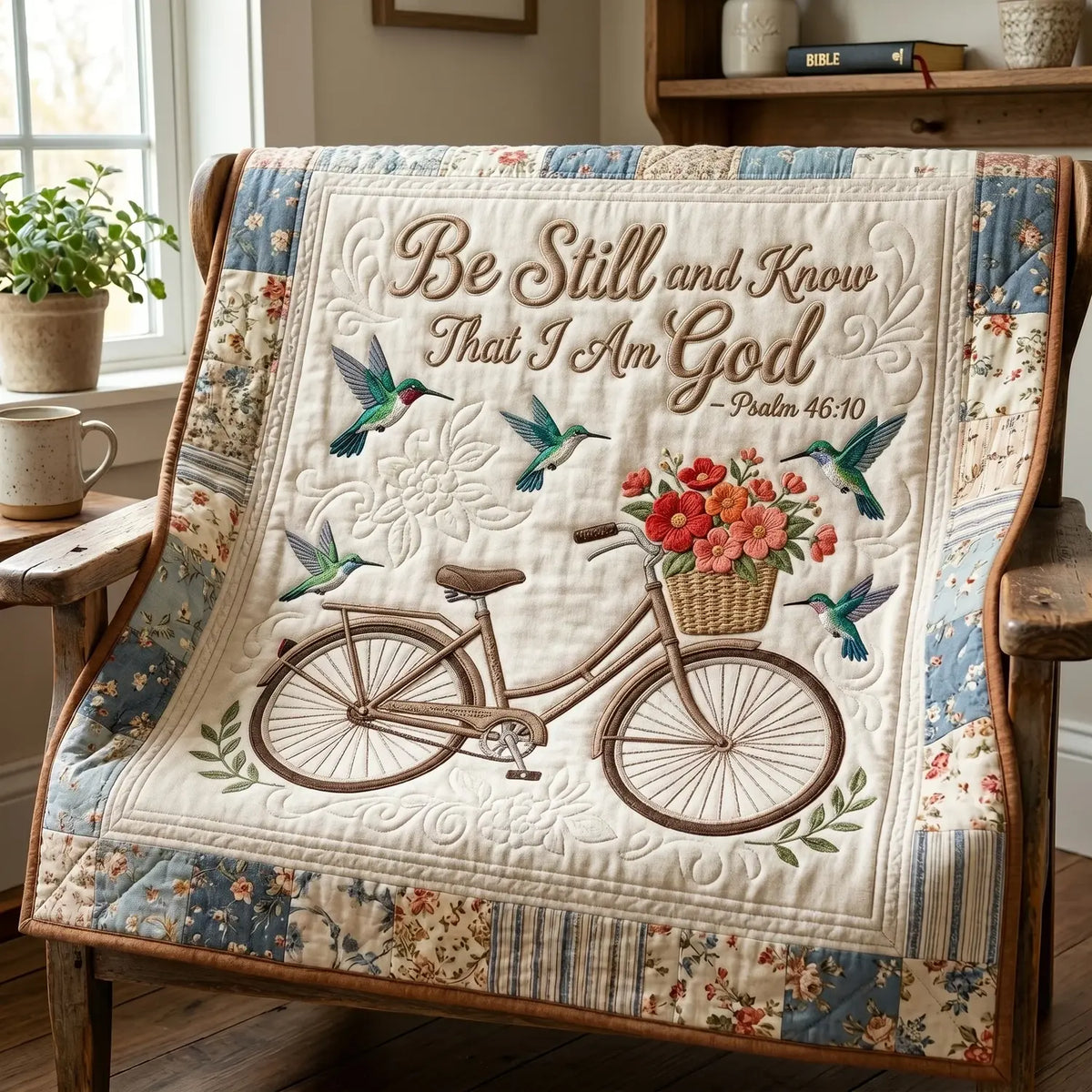 Be Still Spring Quilt Blanket