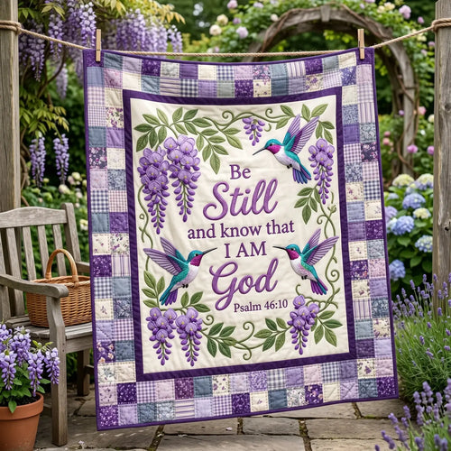 Be Still Wisteria Quilt Blanket