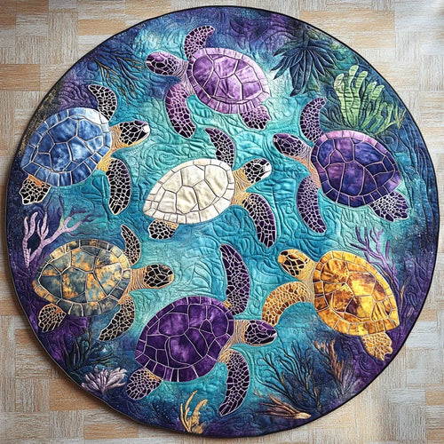 Beach Harmony Quilted Round Mat