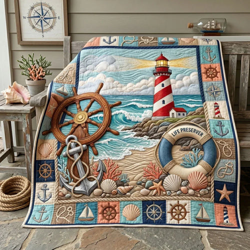 Beacon Of The Coast Quilt Blanket