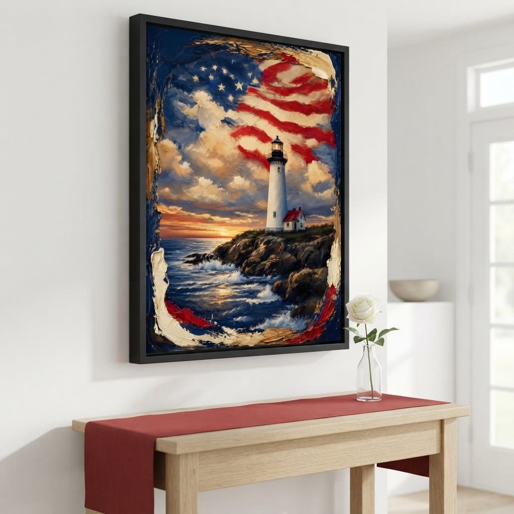 Beacon of the Coastal Morning Light Canvas Wall Art