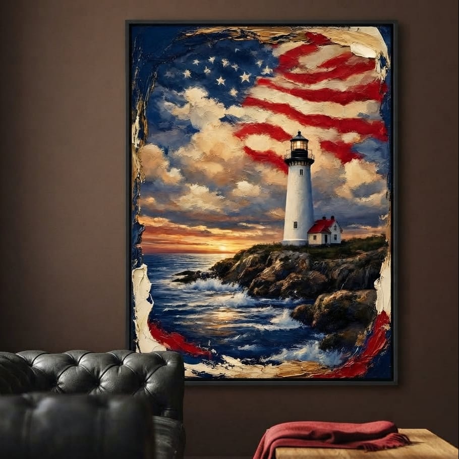 Beacon of the Coastal Morning Light Canvas Wall Art