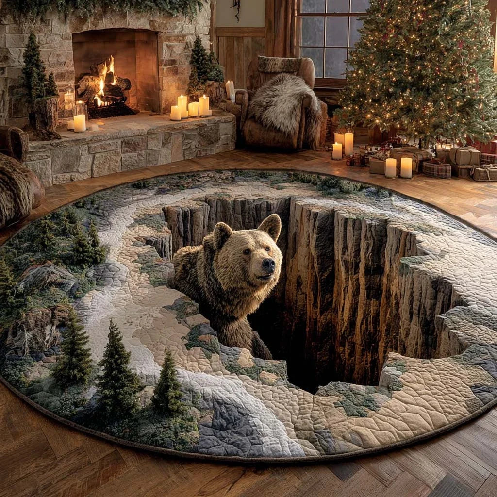 Bear Hollow Quilted Round Mat