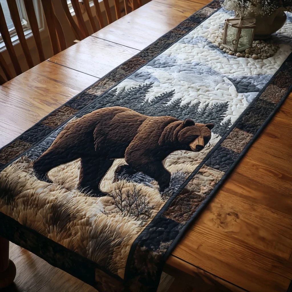 Bear Journey Quilted Table Runner