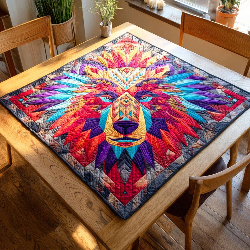 Bear Spirit Quilted Table Topper