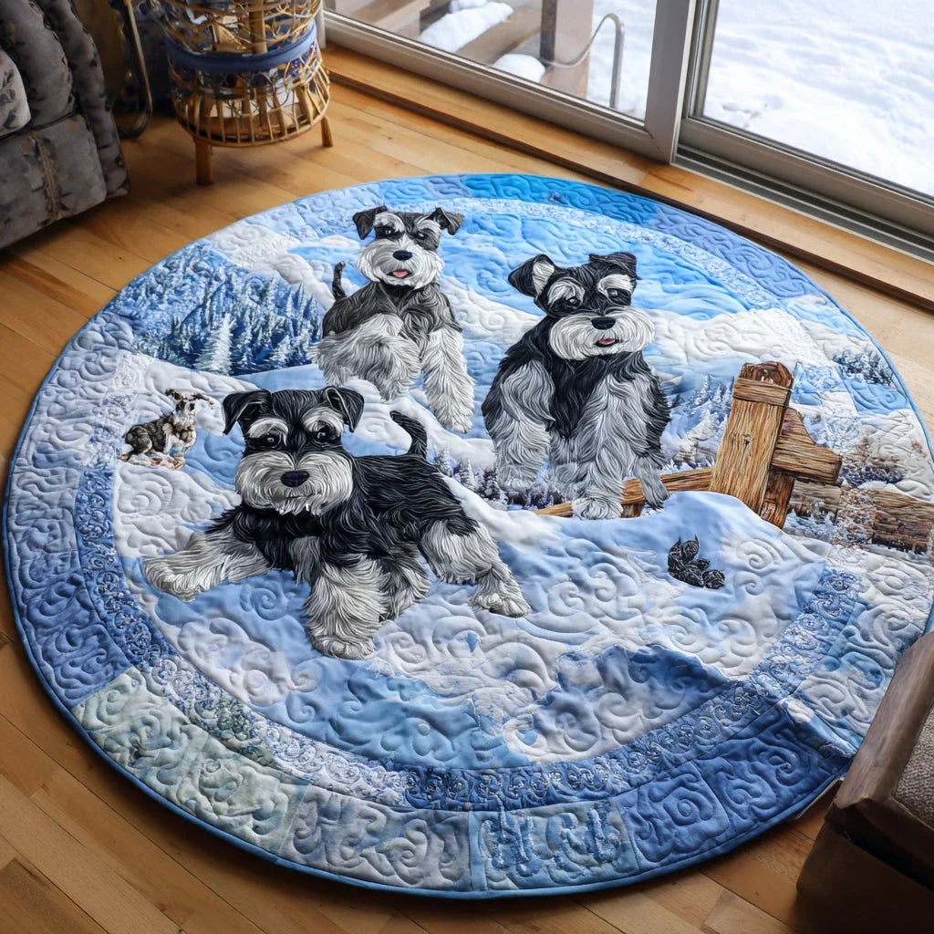 Bearded Joy Quilted Round Mat