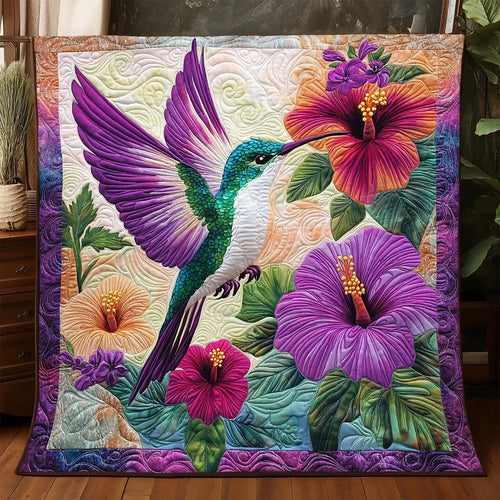 Beautiful Hummingbird Quilt Blanket