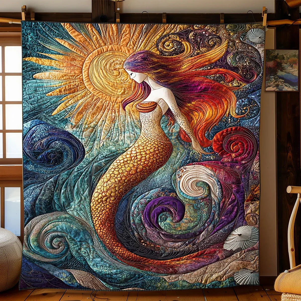 Beautiful Mermaid Quilt Blanket