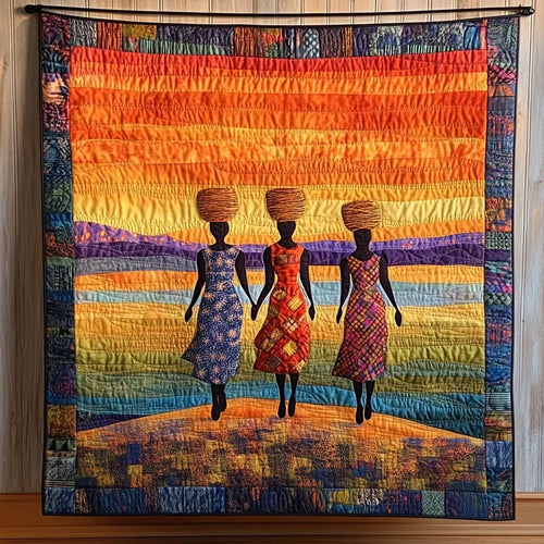 Beauty Under Dawn Quilt Blanket