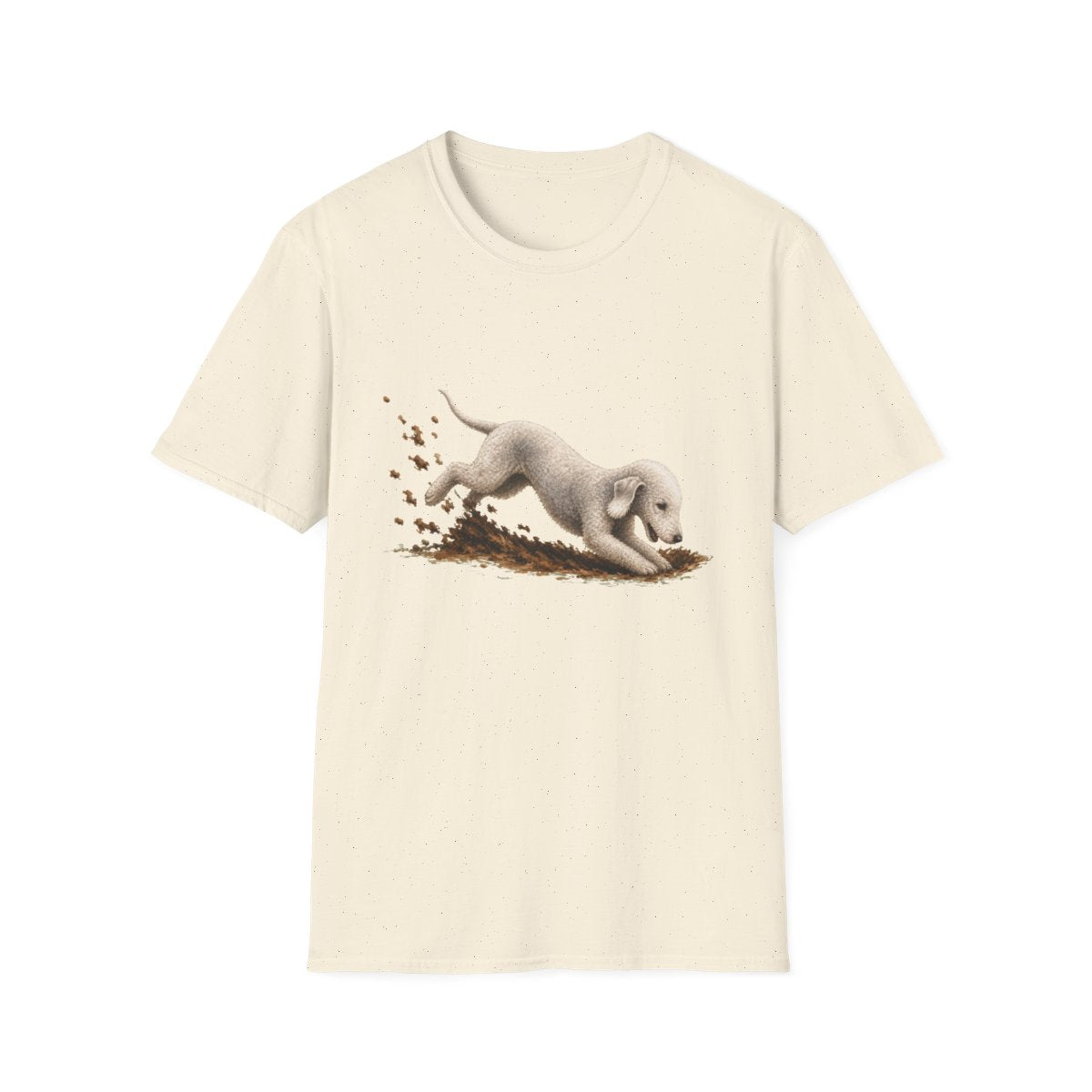 Bedlington Terrier Excavating Mode On Tee