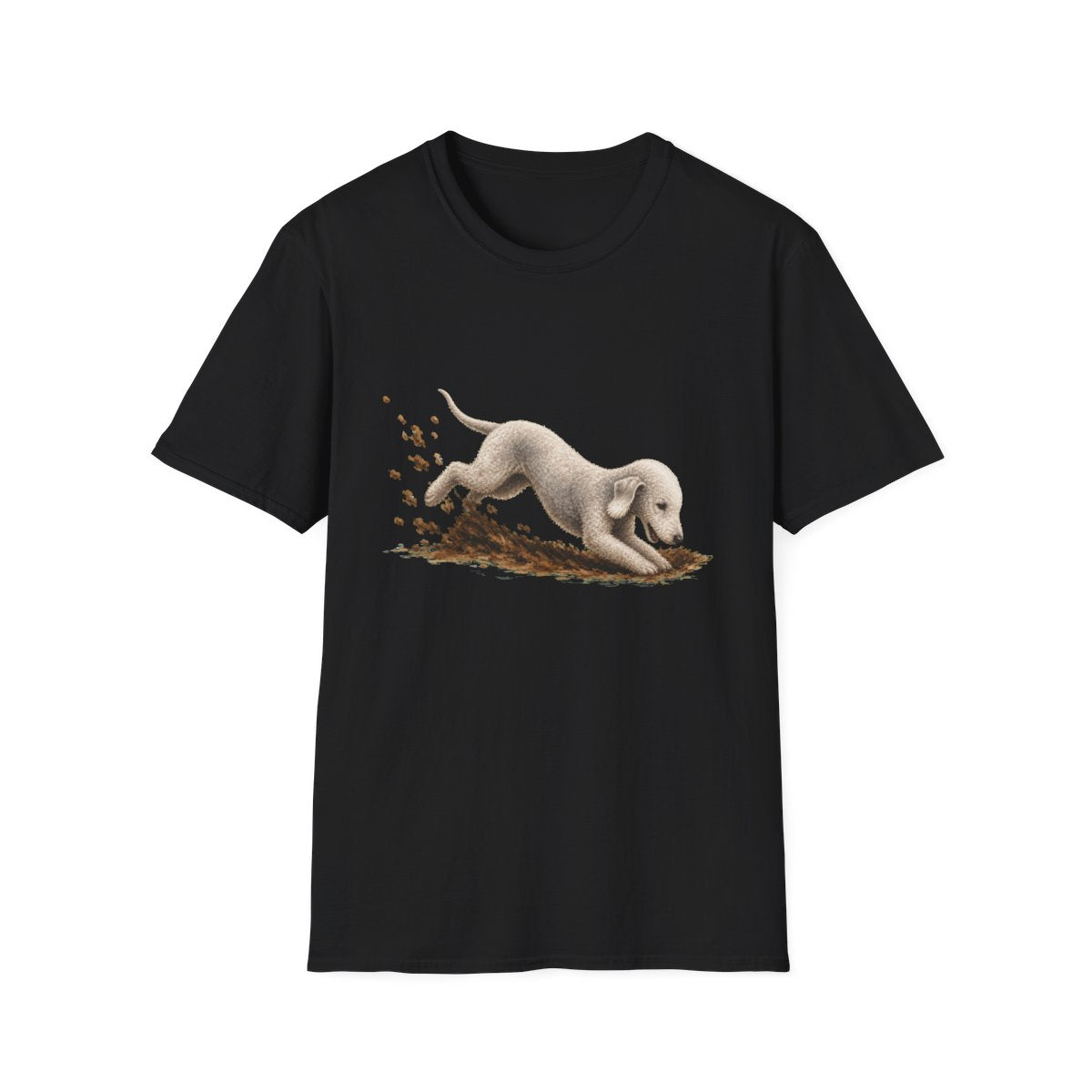 Bedlington Terrier Excavating Mode On Tee