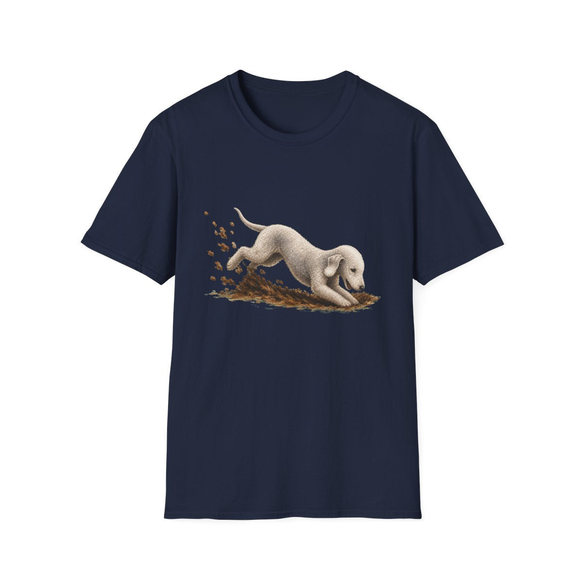 Bedlington Terrier Excavating Mode On Tee