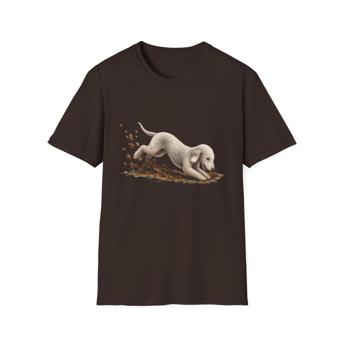 Bedlington Terrier Excavating Mode On Tee