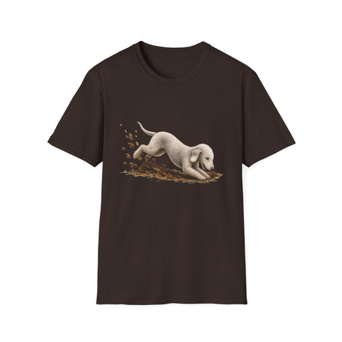 Bedlington Terrier Excavating Mode On Tee