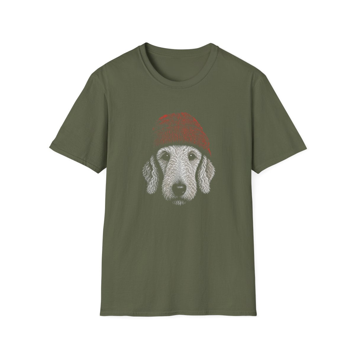 Bedlington Terrier In Beanie Tee