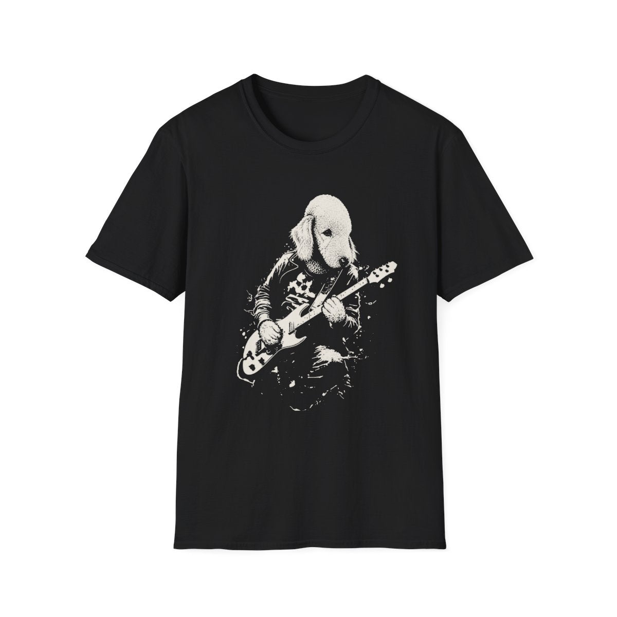 Bedlington Terrier Rocking Guitar Tee