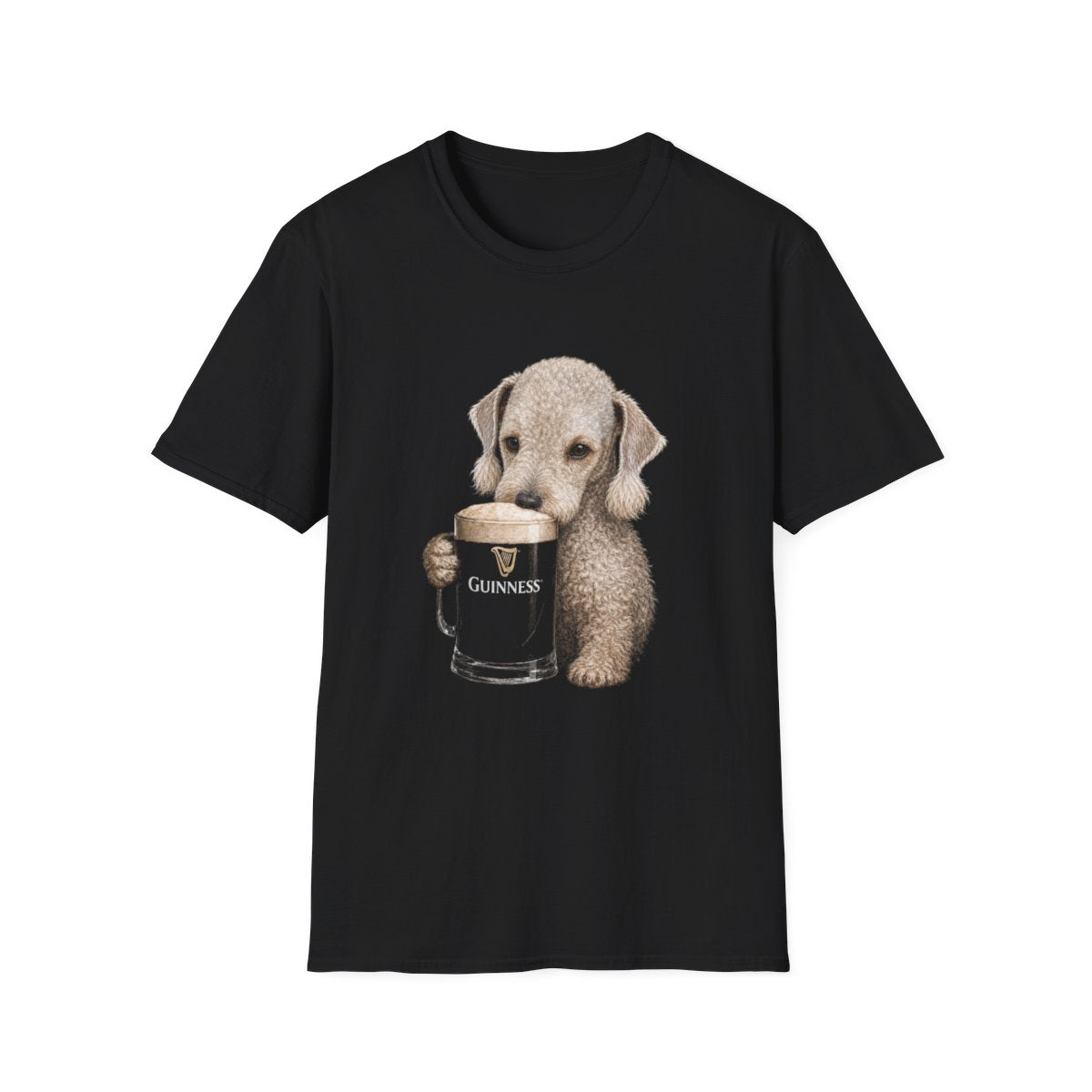 Bedlington Terrier With A Pint Tee
