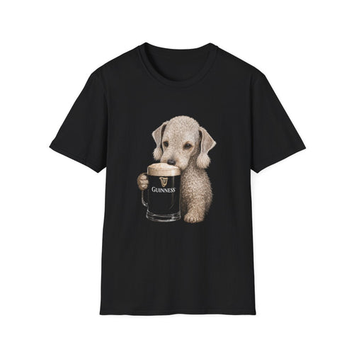 Bedlington Terrier With A Pint Tee