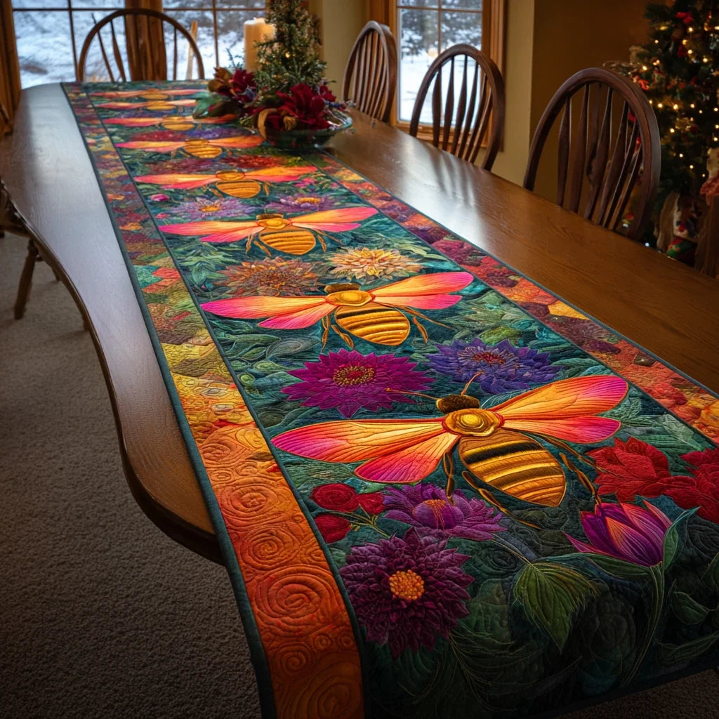Bee Bloom Quilted Table Runner