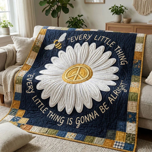 Bee & Daisy Peace Vibes Quilt Blanket