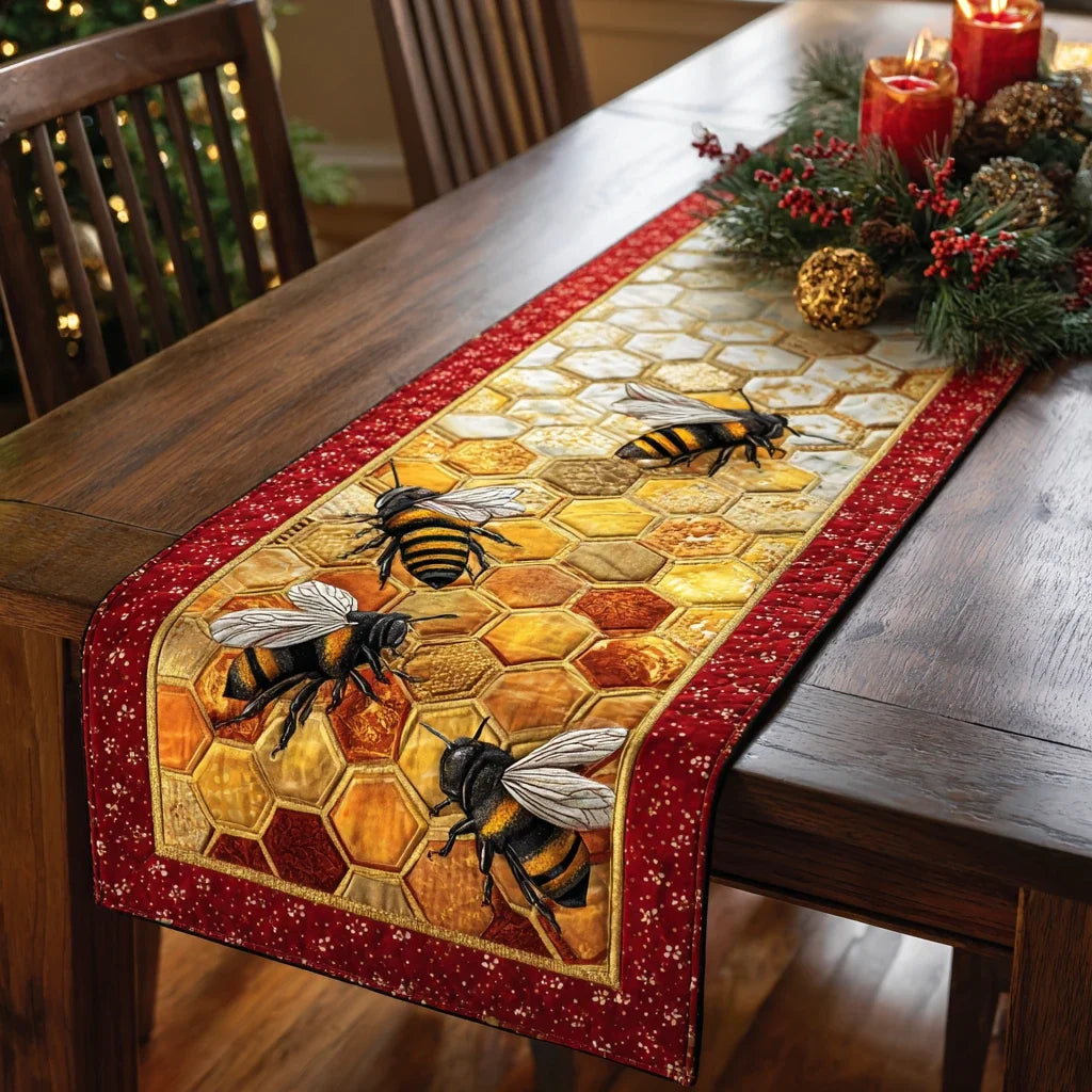 Bee Garden Quilted Table Runner