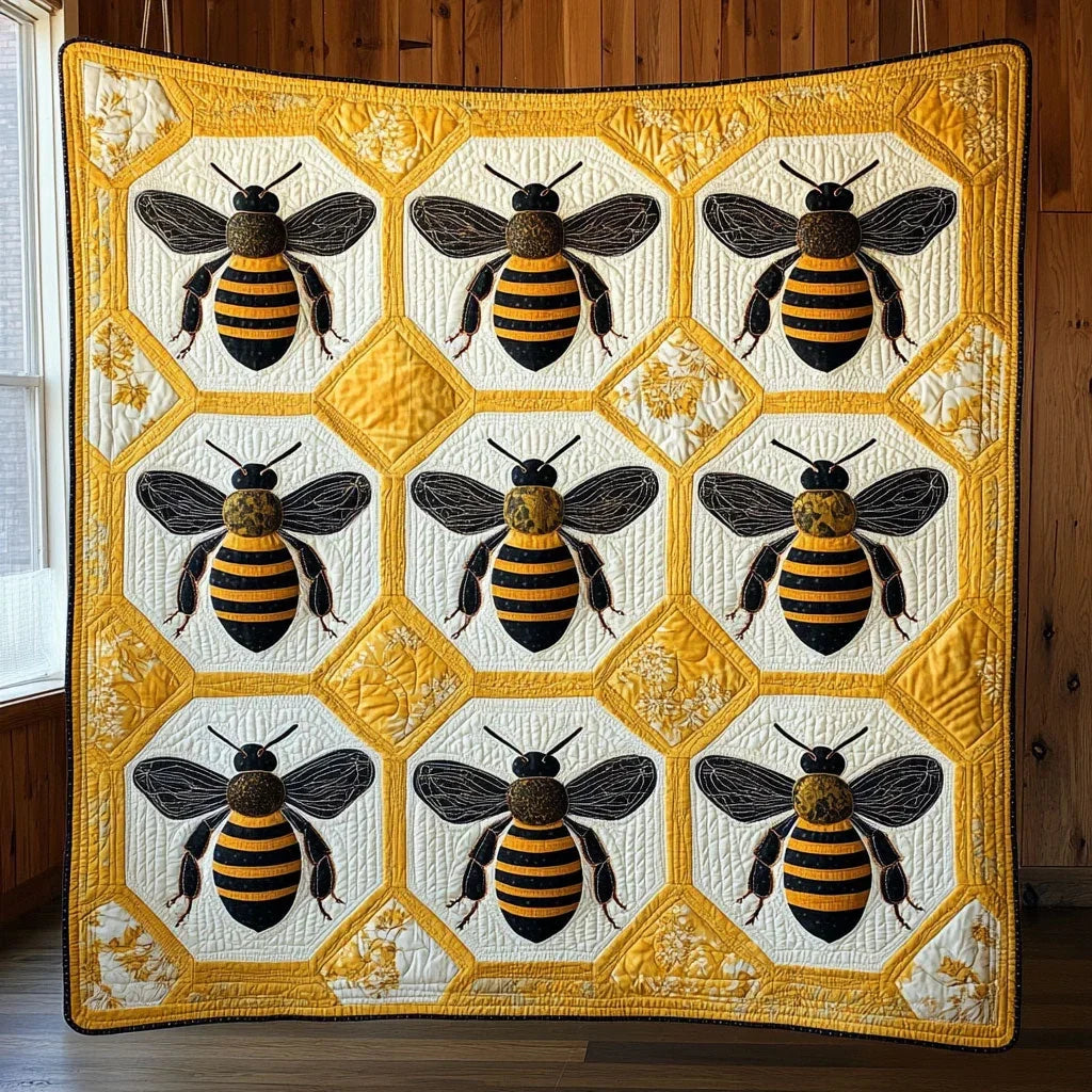 Bee Honeycomb Quilt Blanket