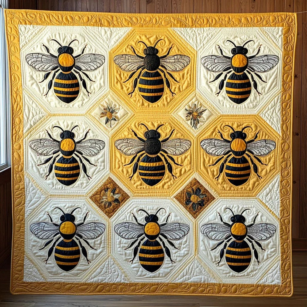 Bee Whispering Quilt Blanket
