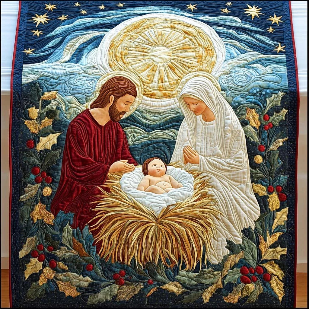 Bethlehem Star Quilted Table Runner