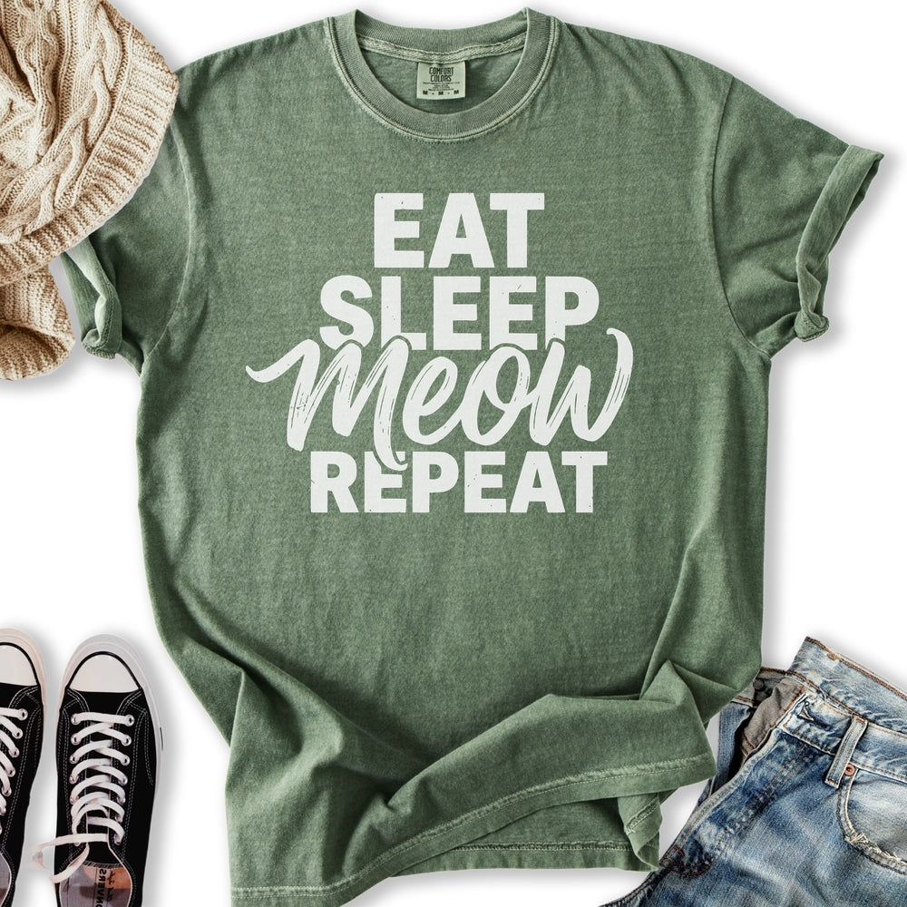 Meow Repeat Relaxed Tee