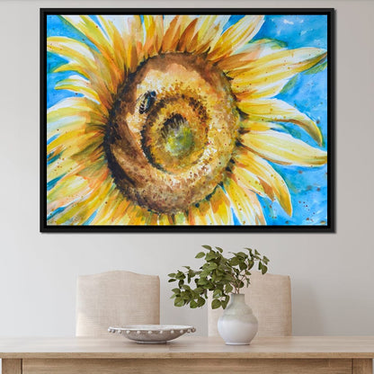Golden Sunflower Canvas Wall Art