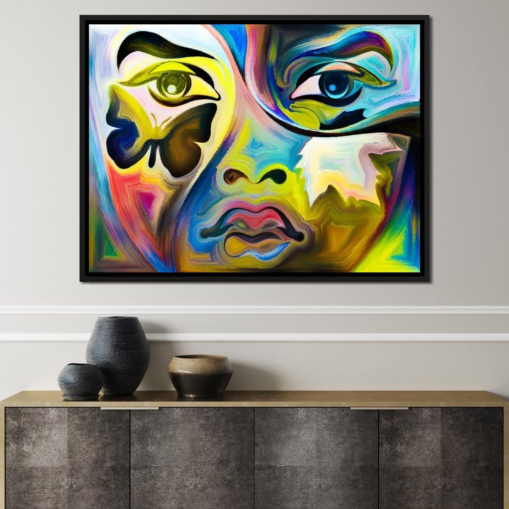 Multicolored Artistic Abstraction Canvas Wall Art