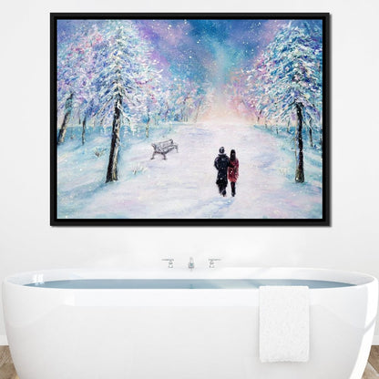 Winter Walk Canvas Wall Art